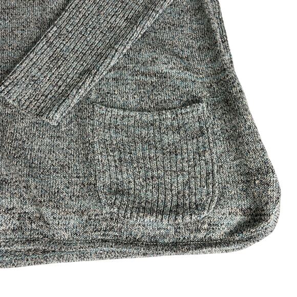 J. Jill PureJill Linen Blend Marled Lightweight Sweater in Navy Square Pocket M - Picture 8 of 9